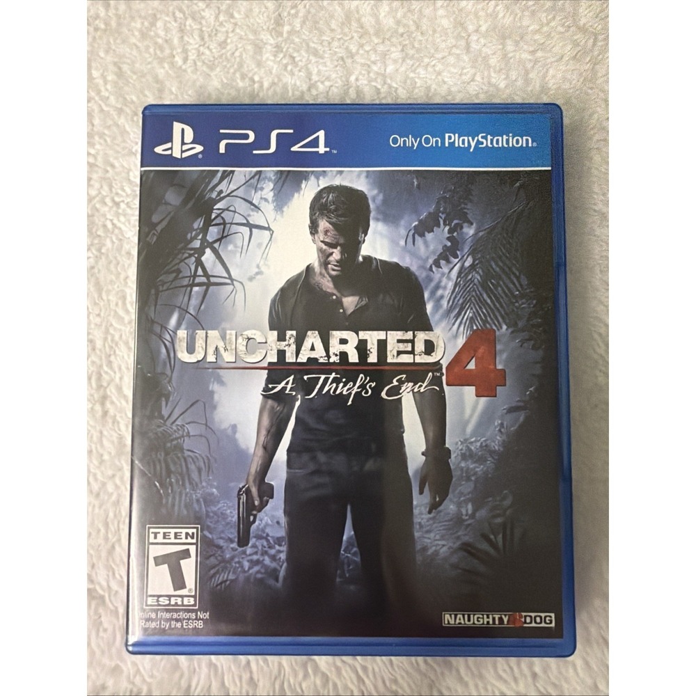 Uncharted 4 A Thief's End PS4 Video Game PlayStation 4 Naughty Dog Teen